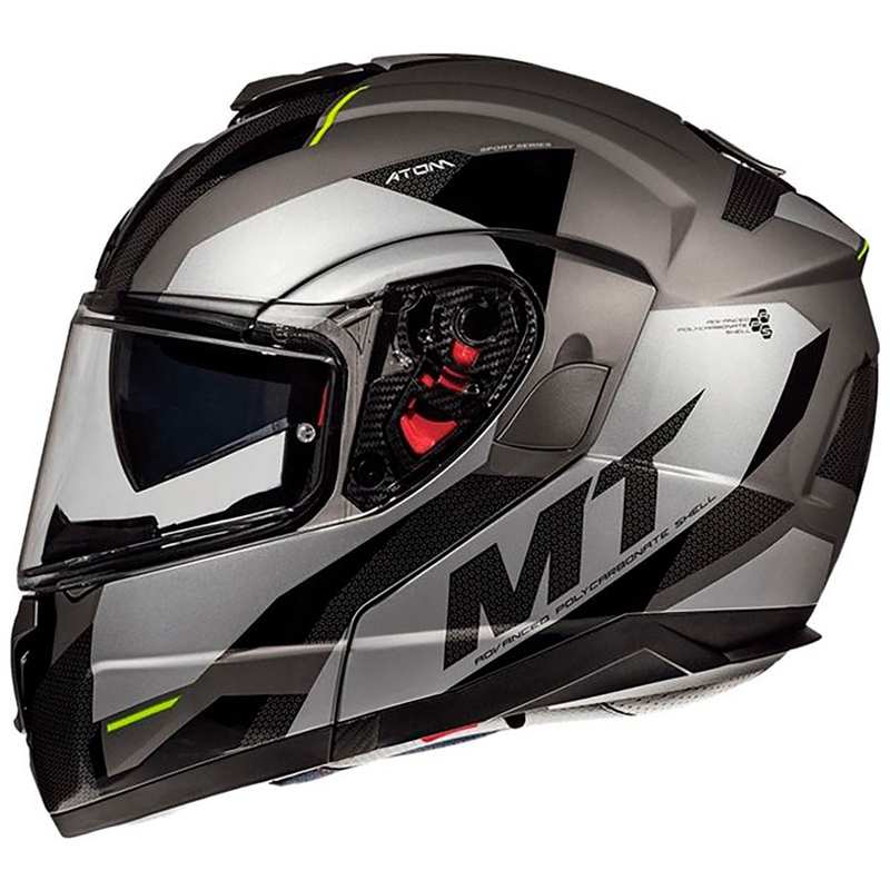 Vyklápacia prilba na motocykel MT Atom SV TRANSCEND E2 šedá výpredaj