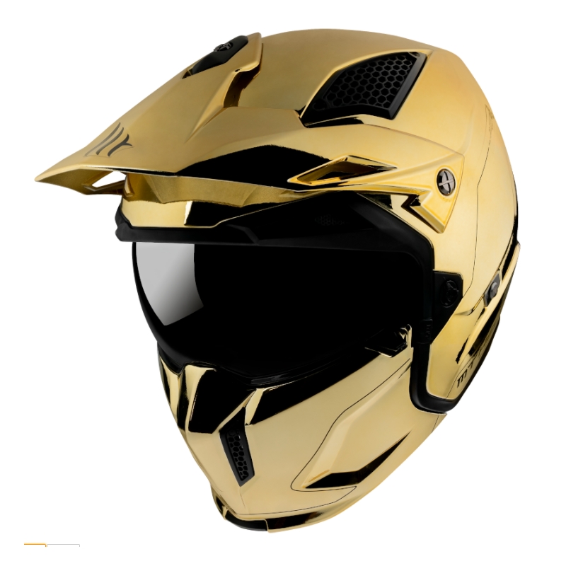 Otvorená prilba s maskou MT Streetfighter SV Chromed zlatá výpredaj