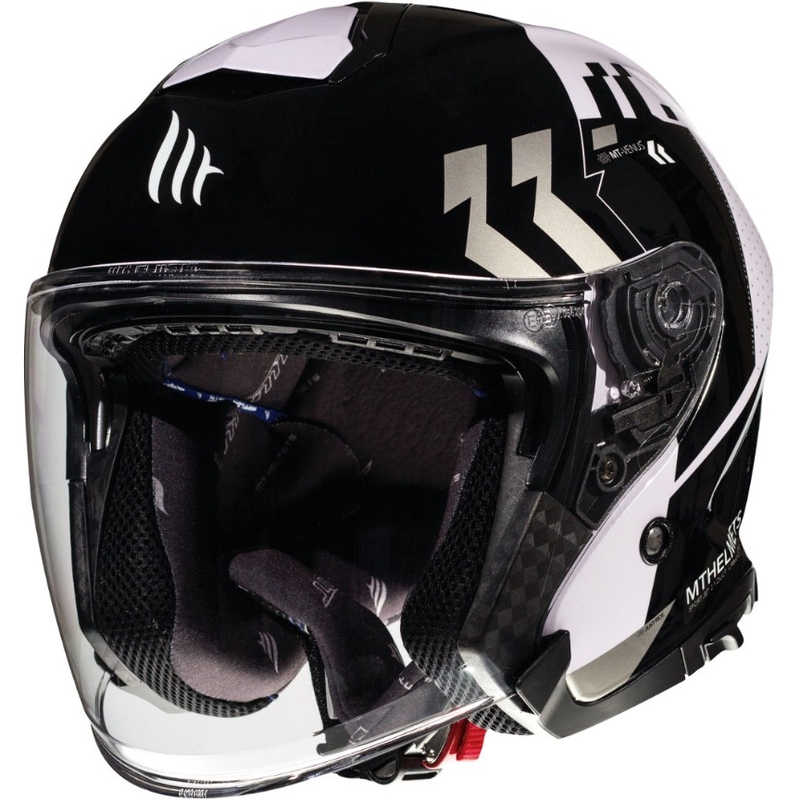 Otvorená prilba na motocykel MT Thunder 3 SV Venus čierno-šedo-biela - II. akosť