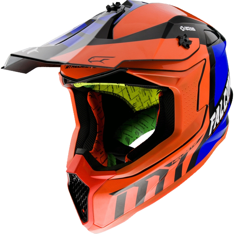 Motokrosová prilba MT Falcon Warrior fluo oranžová