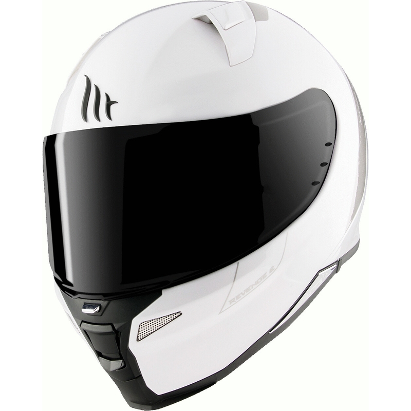 Integrálna prilba na motocykel MT Revenge 2 Solid biela lesklá - II. akosť