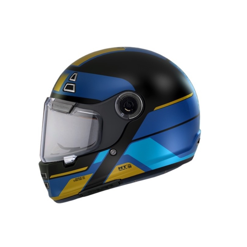 Integrálna prilba na motocykel MT Jarama 68TH C7 čierno-zlato-modrá výpredaj
