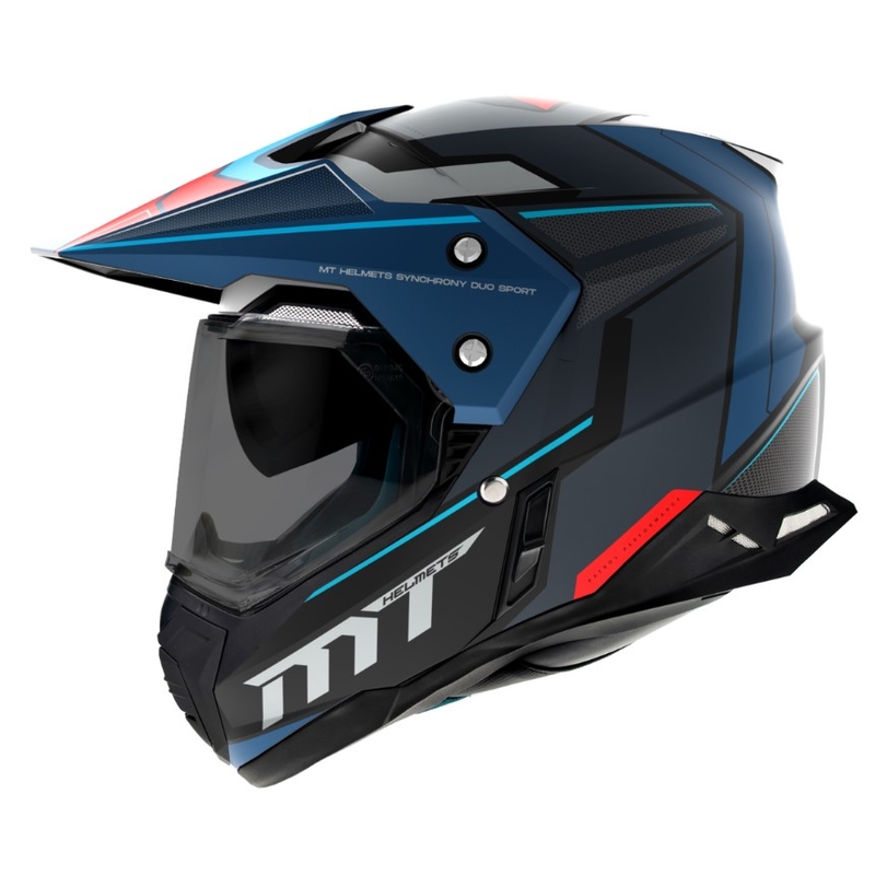 Enduro prilba MT Synchrony Duo Sport SV Patrol B7 čierno-sivo-modrá