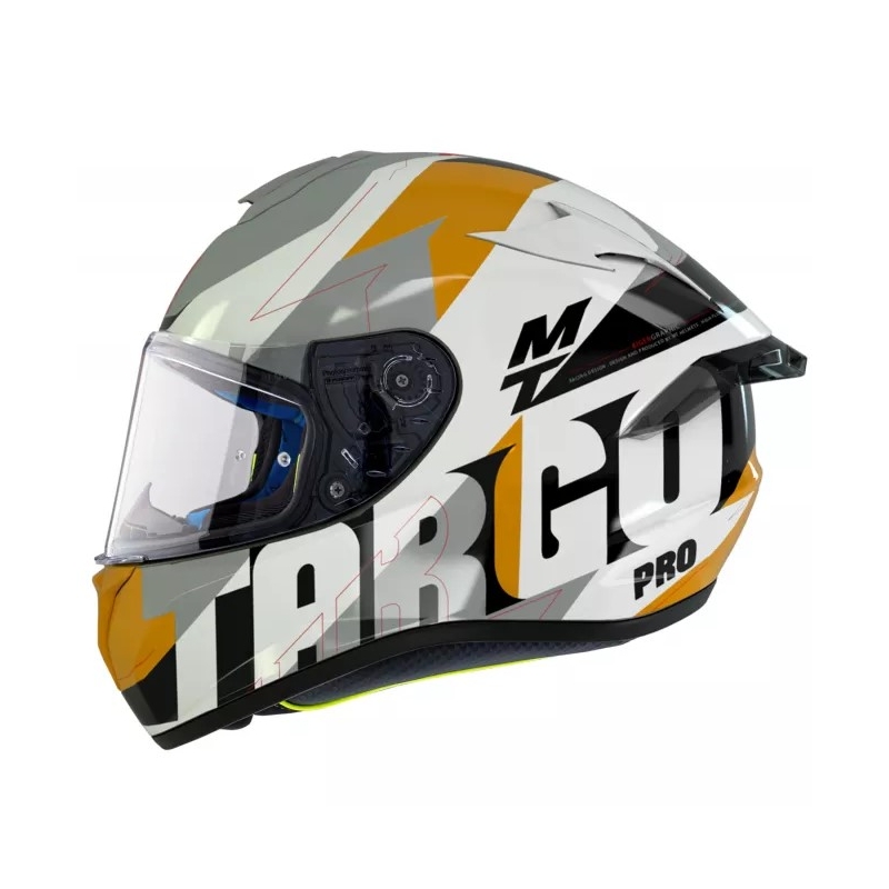 Integrálna prilba na motocykel MT Targo Pro Biger bielo-šedo-oranžová