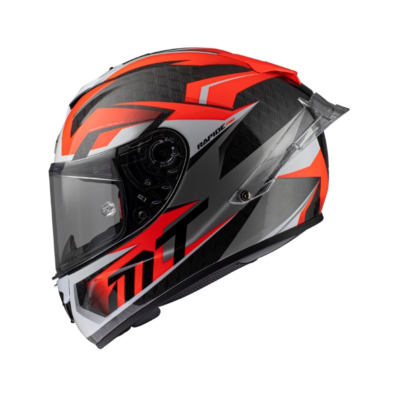 Integrálna prilba na motocykel MT Rapide Pro Fugaz A5 čierno-sivo-bielo-červená