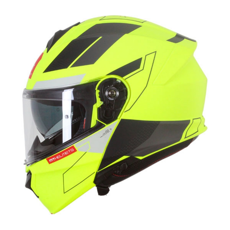 Vyklápacia prilba na motocykel MT Genesis SV Talo C3 fluo žlto-šedá matná