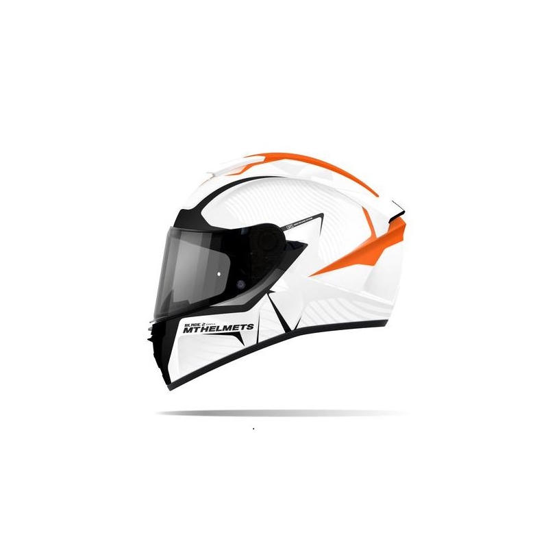 Integrálna prilba na motorku MT Blade 2 SV Blaster bielo-fluo oranžová