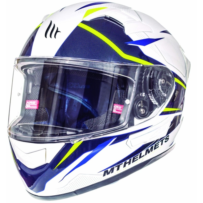 Integrálna prilba na motorku MT Kre Intrepid SV biela-fluo žltá