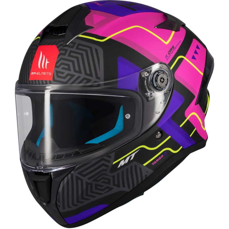 Integrálna helma na motorku MT Targo S Brik matná čierno-ružová