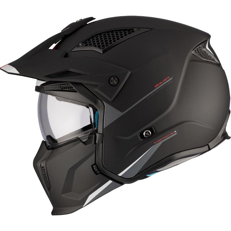 Otvorená prilba na motocykel MT Streetfighter SV S Solid A1 čierna matná