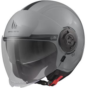 Otvorená prilba na motocykel MT Viale SV S šedá lesklá