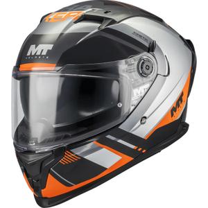 Integrální helma na motorku MT Braker SV Inception B4 černo-šedo-oranžová