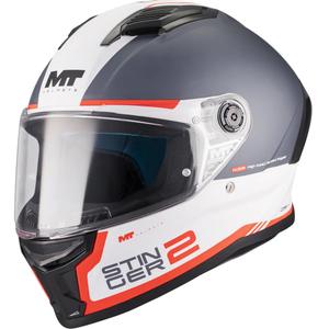Integrální helma na motorku MT Stinger 2 Core A5 matná modro-bílo-červená