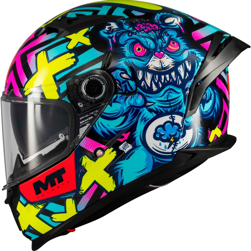 Integrálna prilba na motorku MT Braker SV Crazy Teddy multicolor