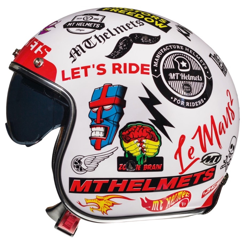 Otvorená prilba na motocykel MT LeMans 2 SV Anarchy biela lesklá