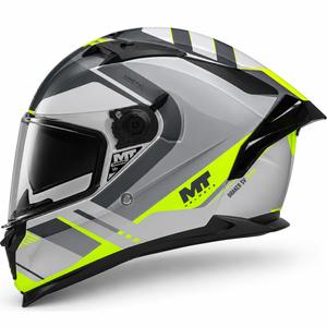 Integrálna helma na motorku MT Braker SV Inception C2 šedo-fluo žltá
