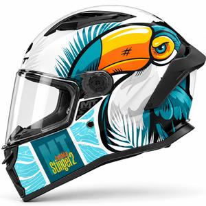Integrálna helma na motorku MT Stinger 2 Caribbean A6 modro-biela