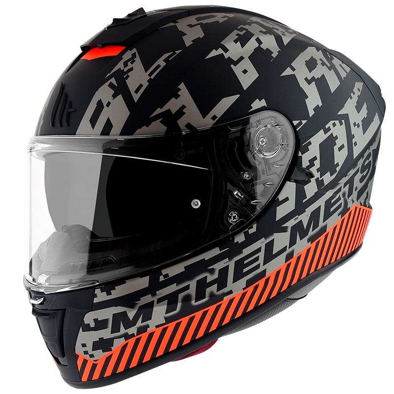 Integrálna prilba na motocykel MT Blade 2 SV Check čierno-šedo-oranžová výpredaj